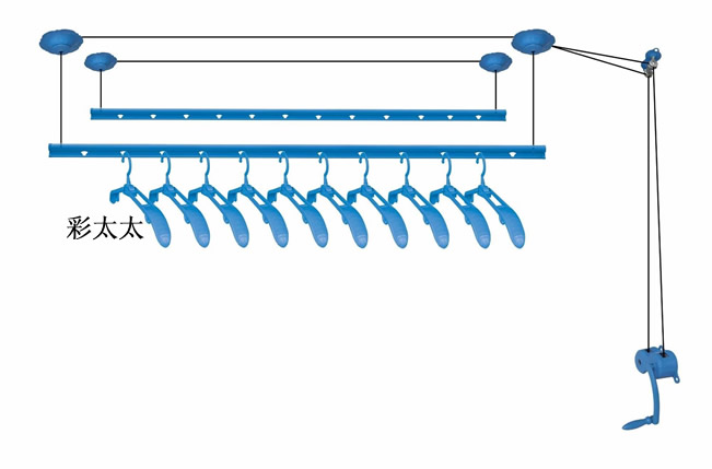 晾衣架品牌之淡藍(lán)色升降晾衣架 晾衣架品牌之淡藍(lán)色升降晾衣架